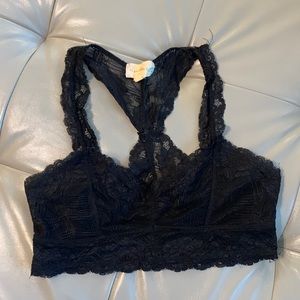 Flawless black racerback bralette